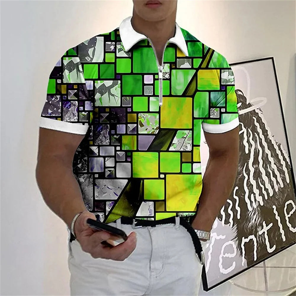 Camisa Polo com Zíper