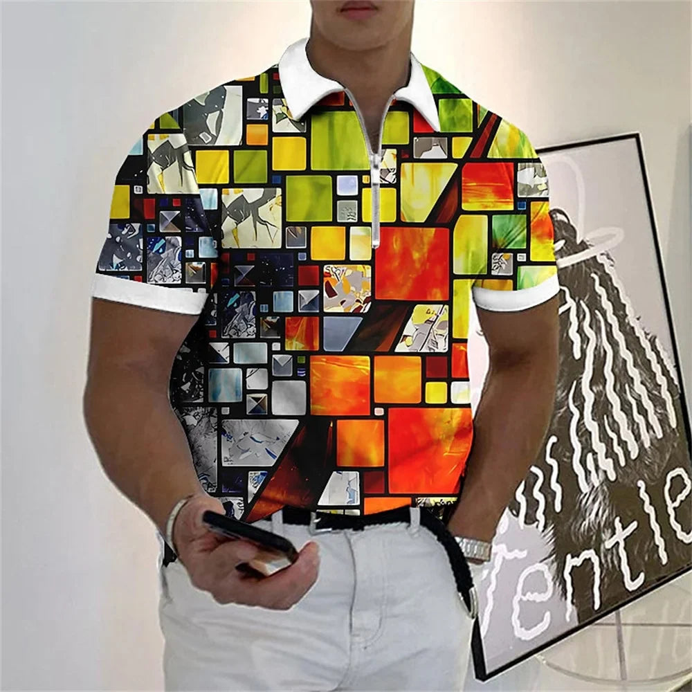 Camisa Polo com Zíper