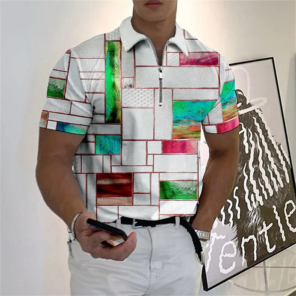 Camisa Polo com Zíper
