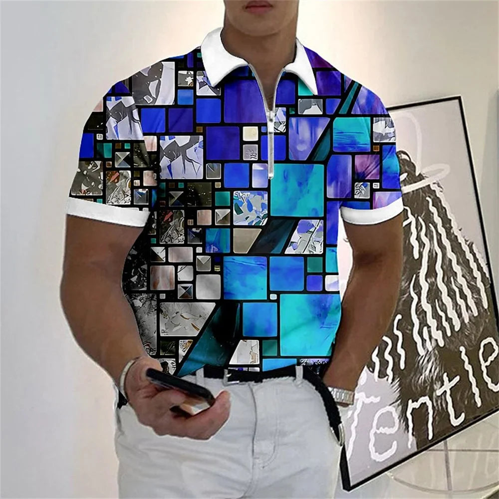 Camisa Polo com Zíper