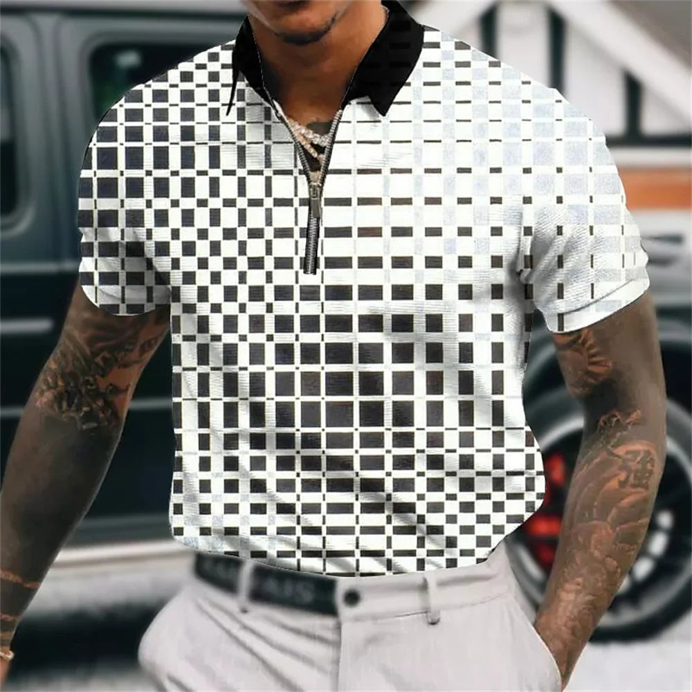 Camisa Polo com Zíper