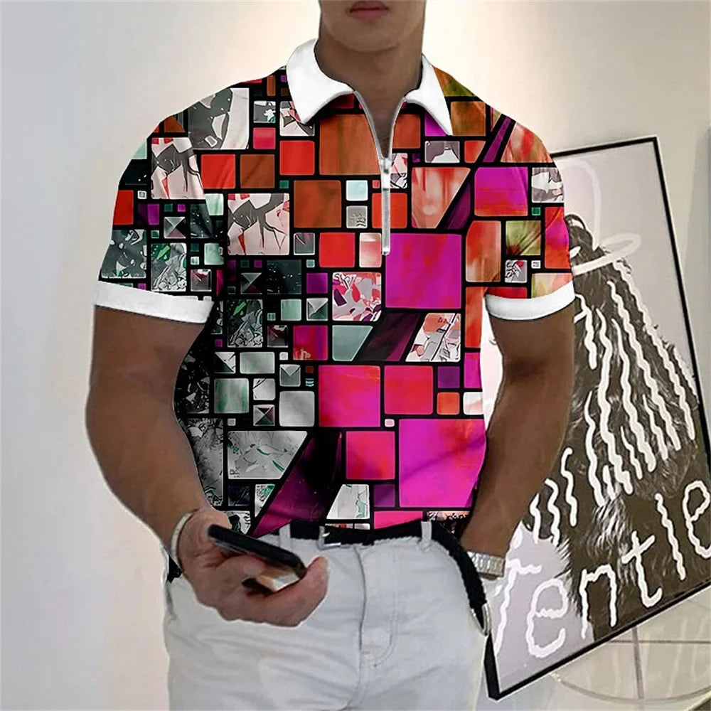 Camisa Polo com Zíper