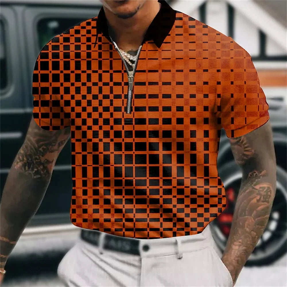 Camisa Polo com Zíper
