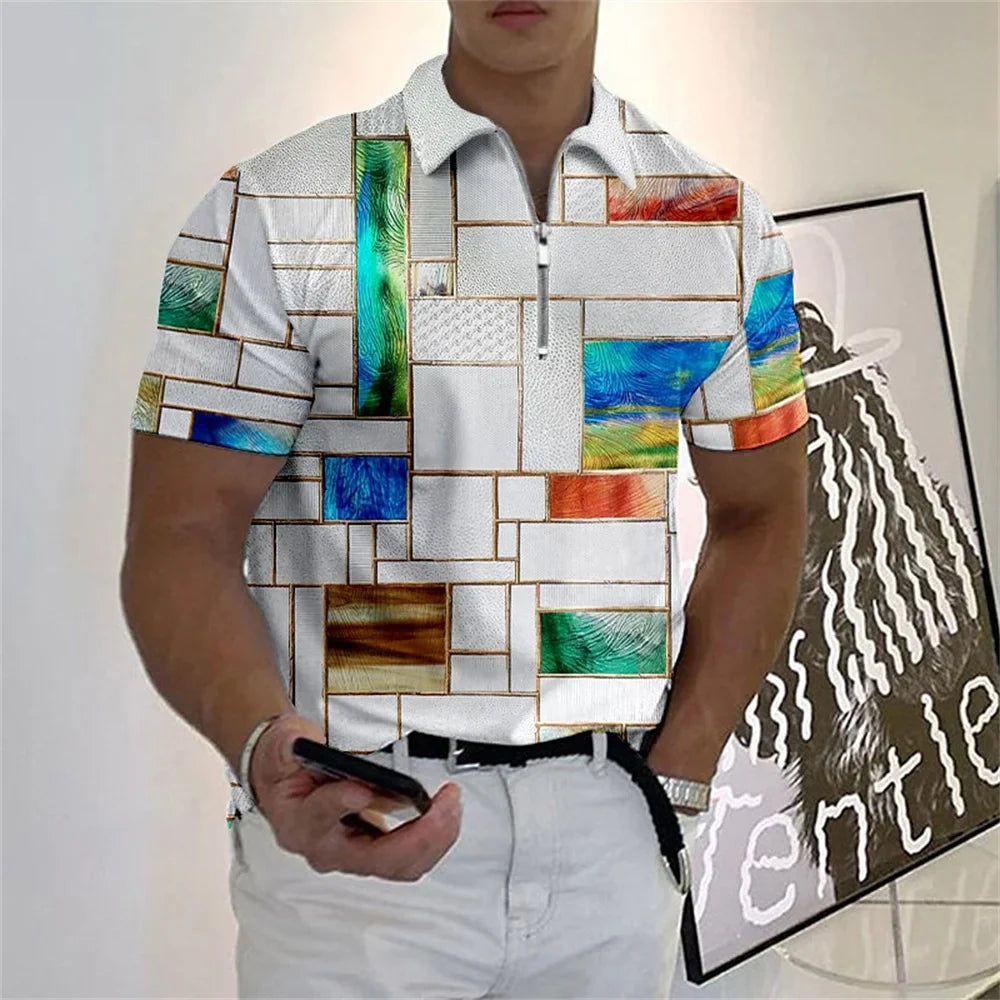 Camisa Polo com Zíper