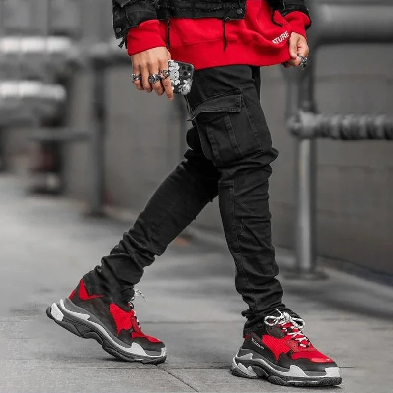 Calça cargo multi bolsos