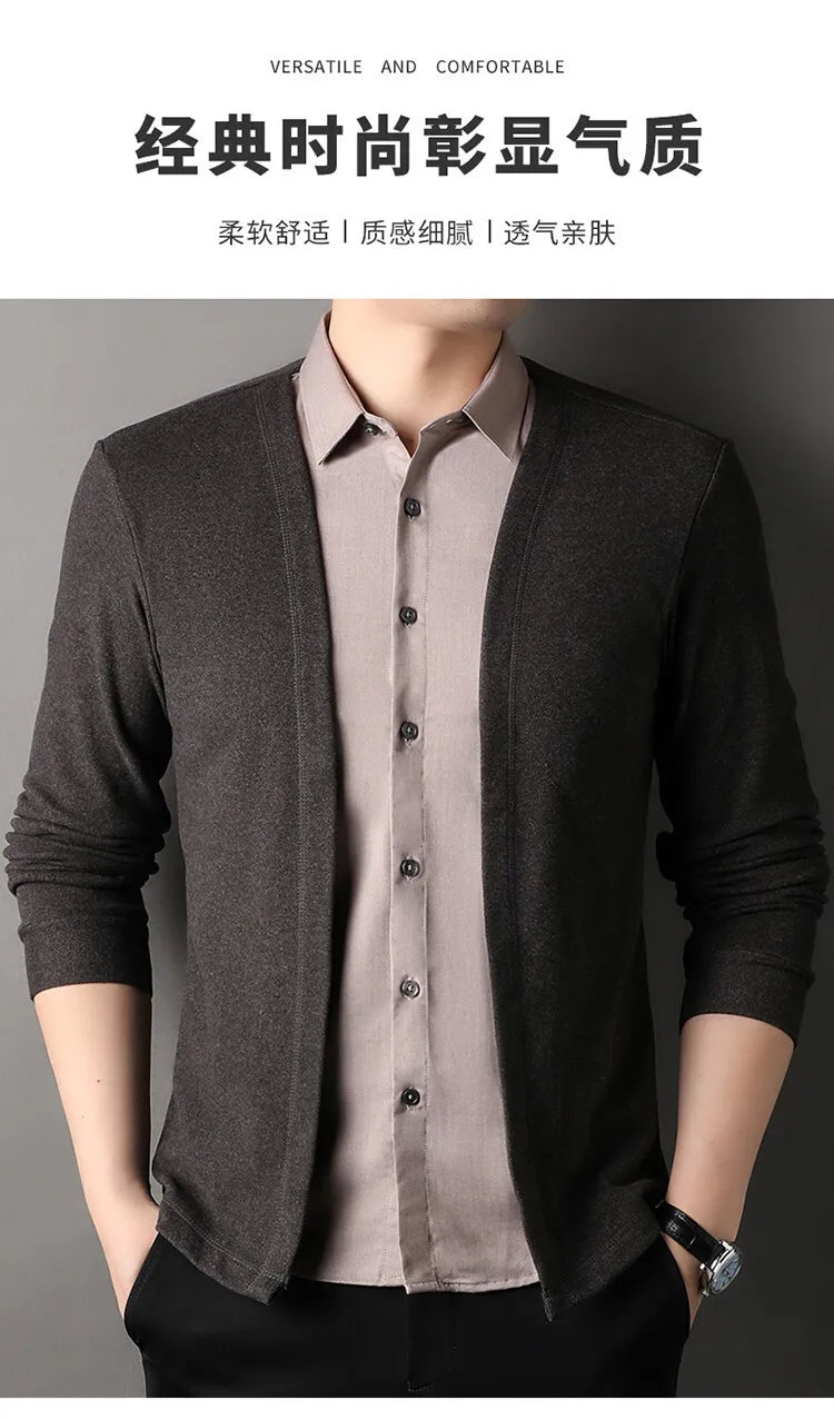 Camisa de Manga Longa com falsa camisa interna(apenas uma peça). Uso social e de negócios