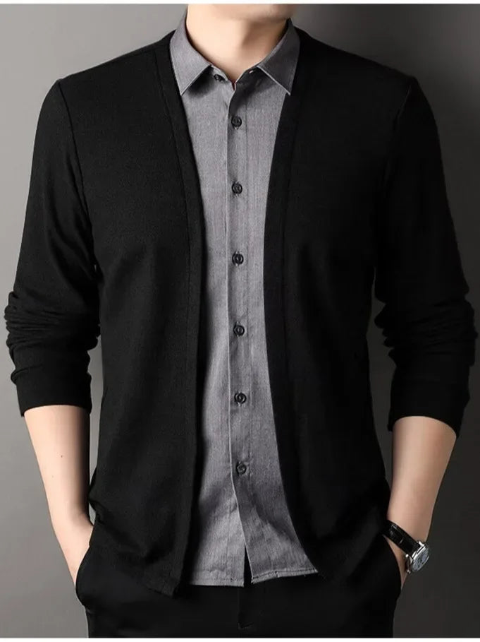 Camisa de Manga Longa com falsa camisa interna(apenas uma peça). Uso social e de negócios