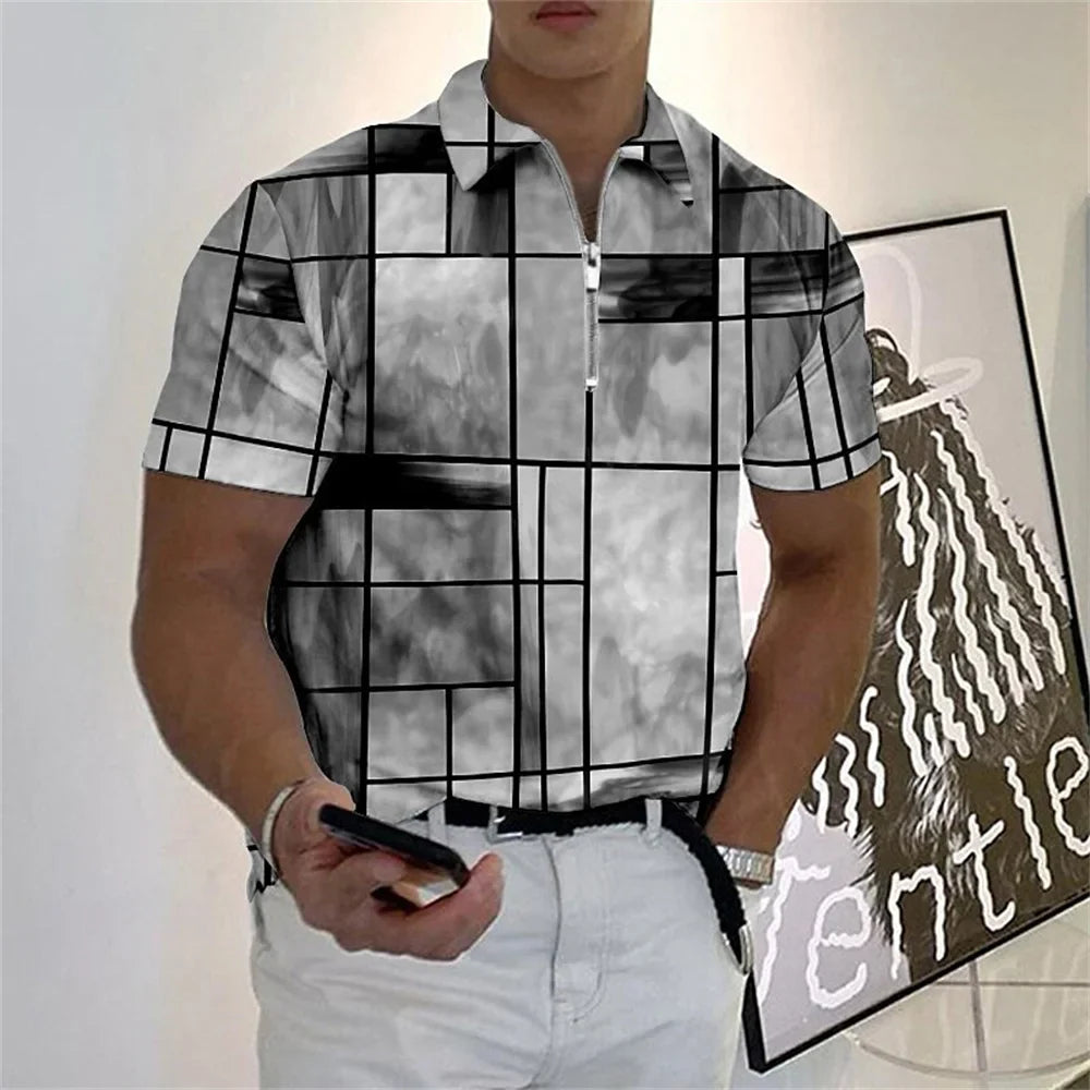 Camisa Polo com Zíper