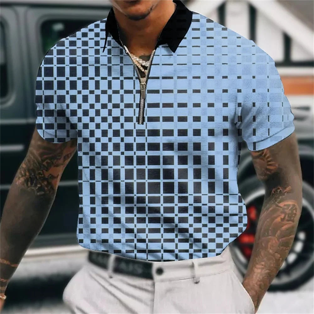 Camisa Polo com Zíper