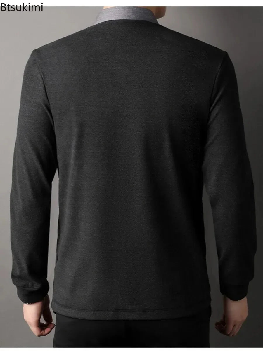 Camisa de Manga Longa com falsa camisa interna(apenas uma peça). Uso social e de negócios