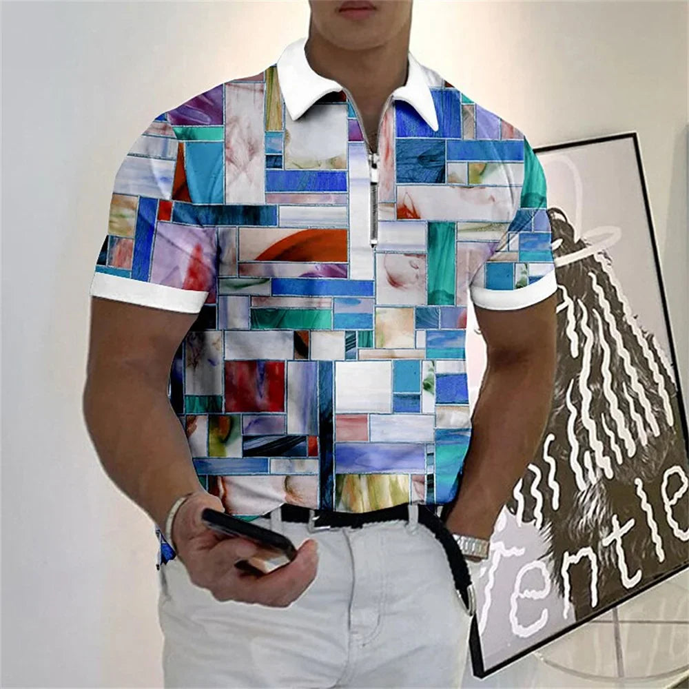 Camisa Polo com Zíper